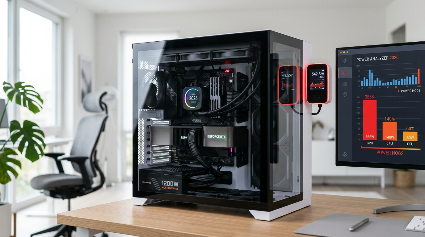 Stromverbrauch PC Hardware 2026: Stromfresser finden